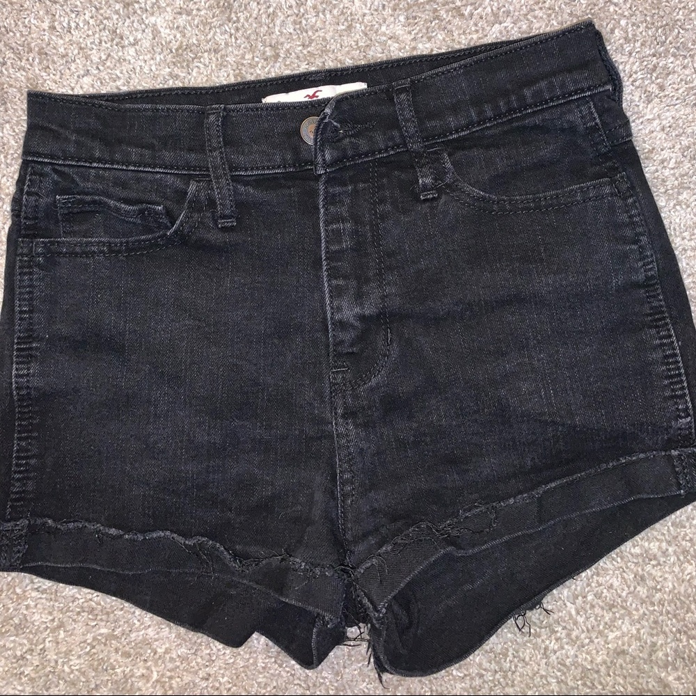 Hollister Black Jean Shorts size 26 - Picture 5 of 9